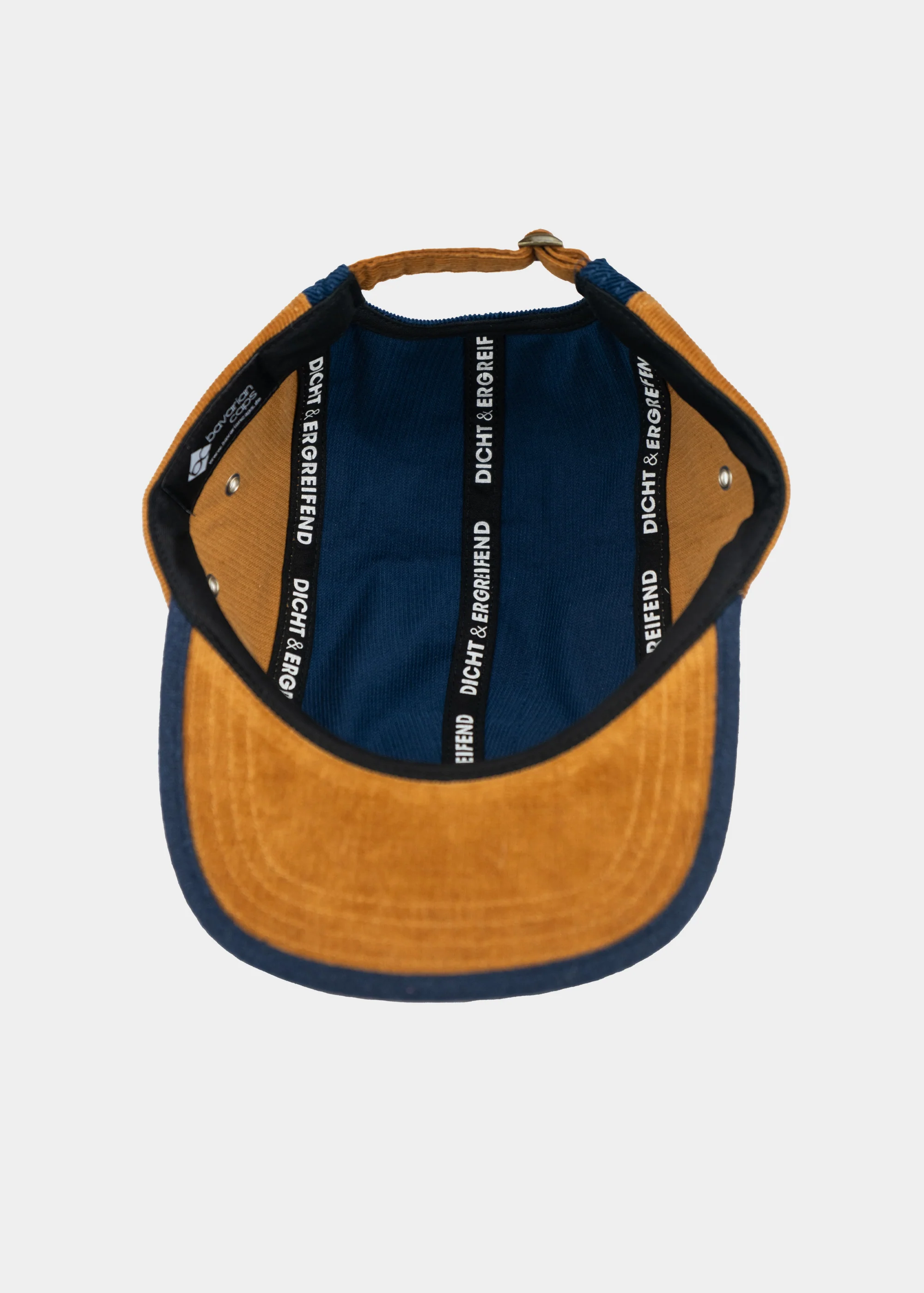 Cap "dicht&ergreifend: Kord" - blau/braun (5-Panel) - Image 3