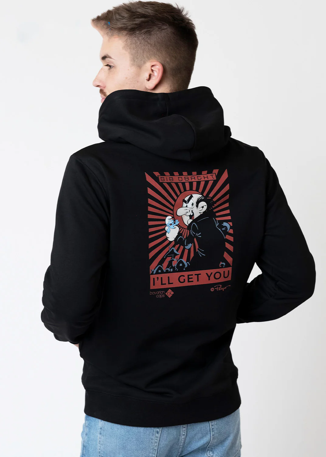 Hoodie "Gargarmel" - schwarz - Image 5