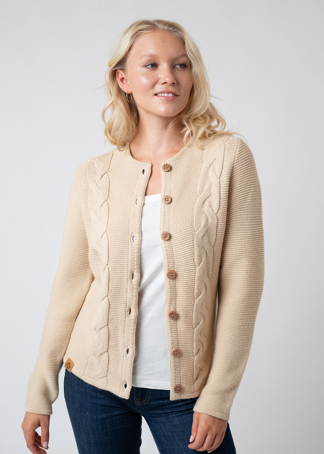 Strickjacke "Martha" - hellbraun - Image 3