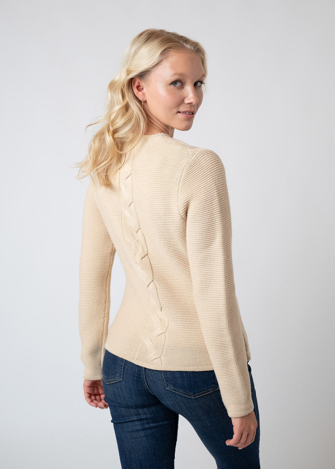 Strickjacke "Martha" - hellbraun - Image 5