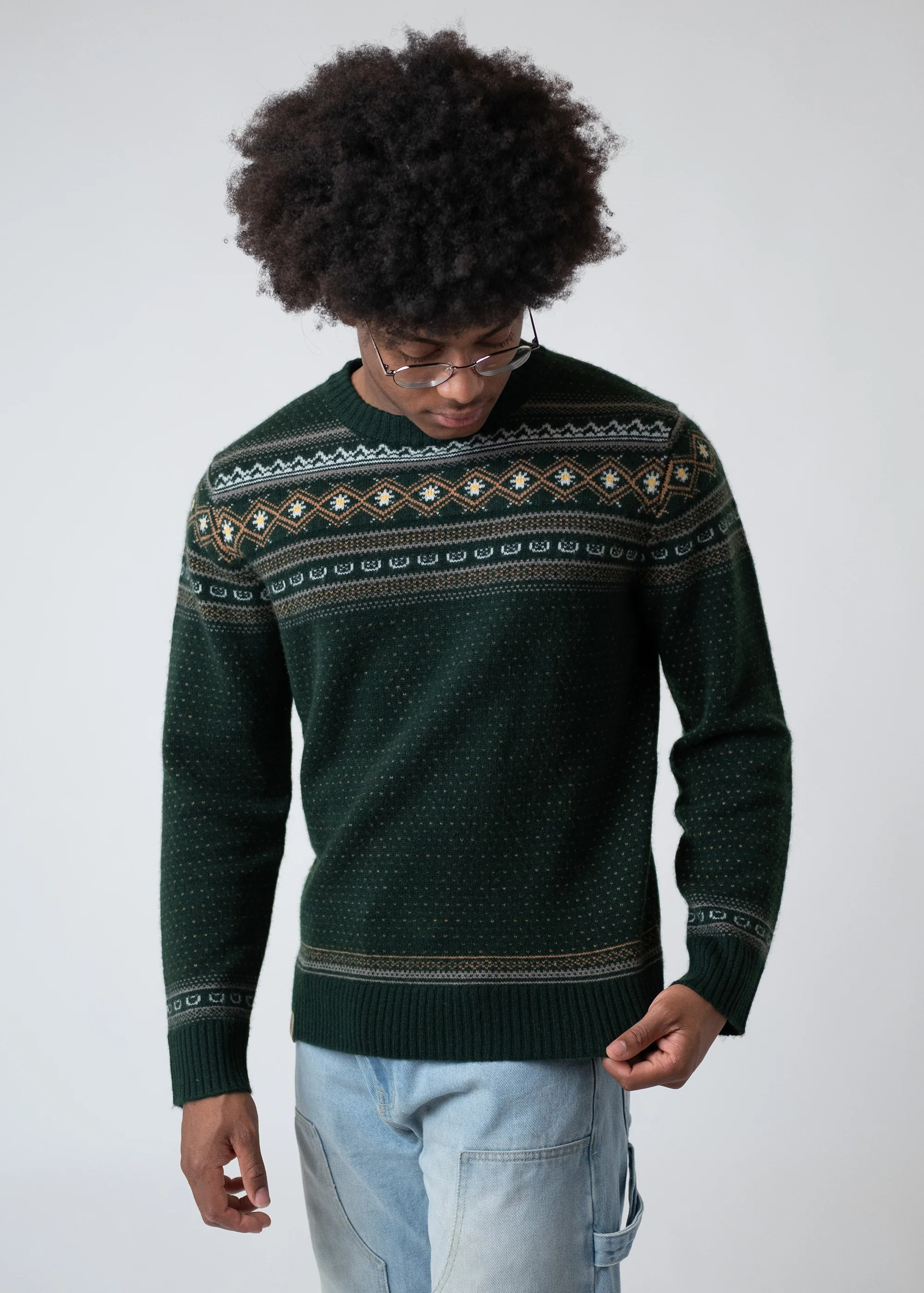 Strickpullover "Winterliebe" - dunkelgrün - Image 2