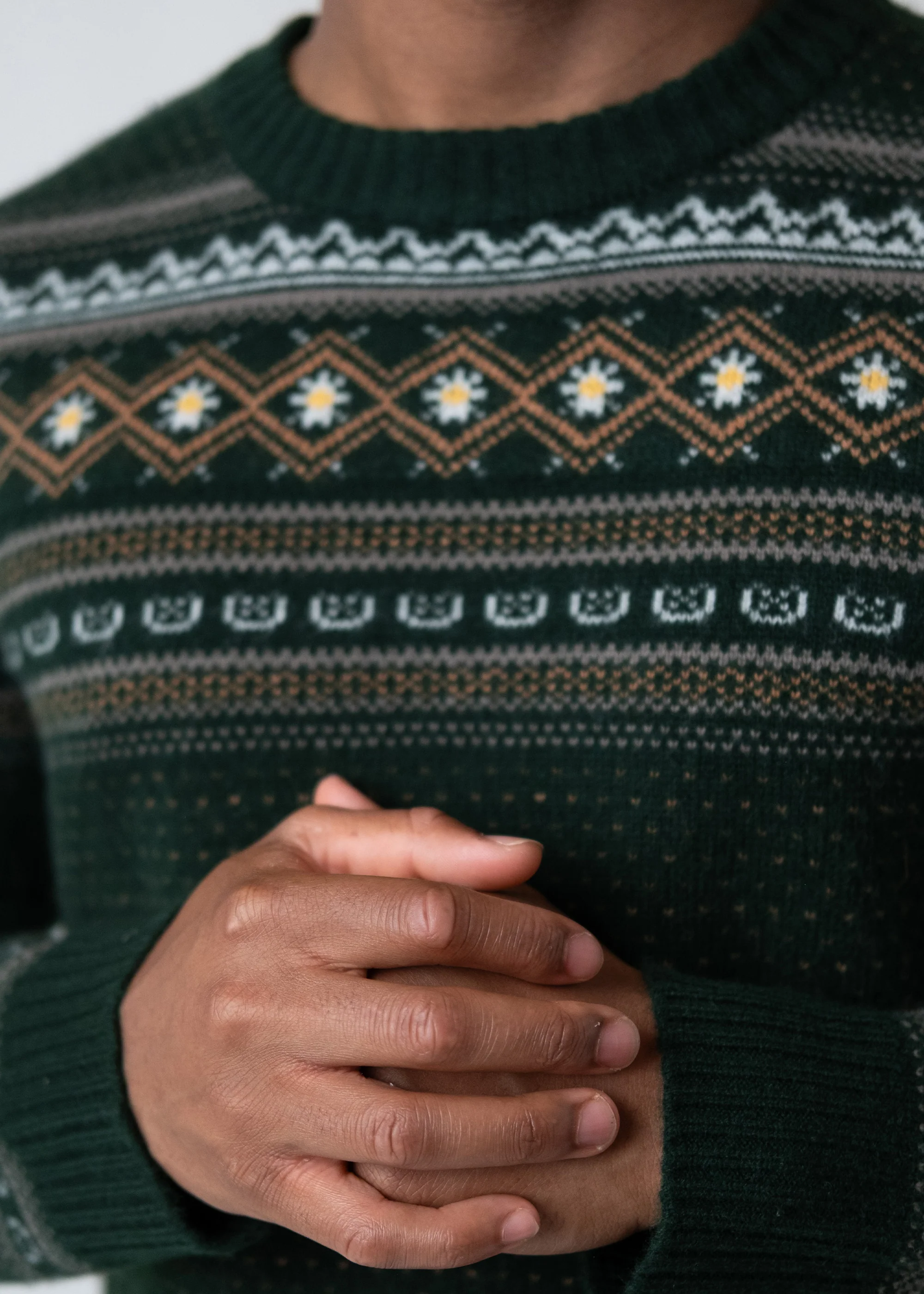 Strickpullover "Winterliebe" - dunkelgrün - Image 3