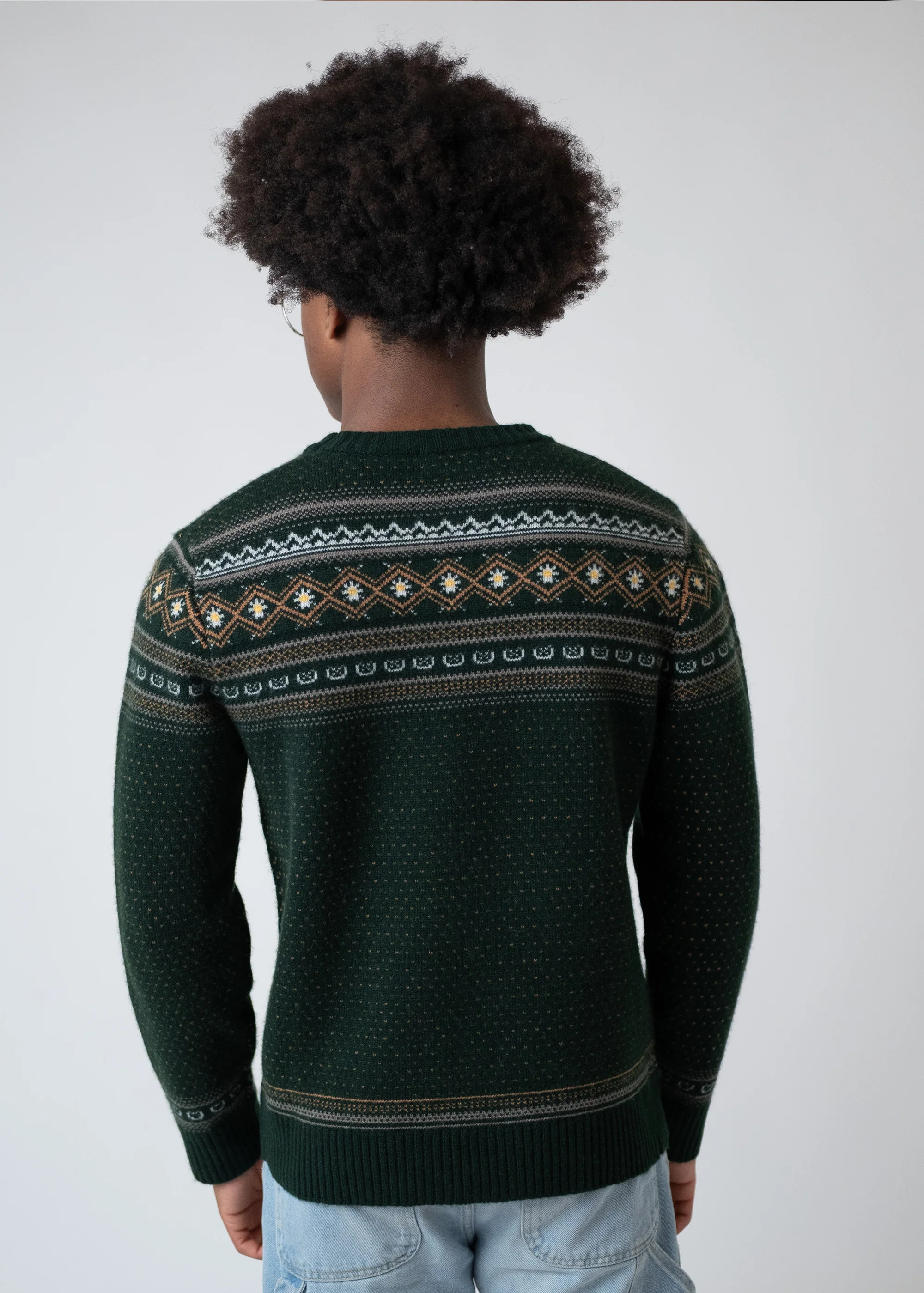 Strickpullover "Winterliebe" - dunkelgrün - Image 4