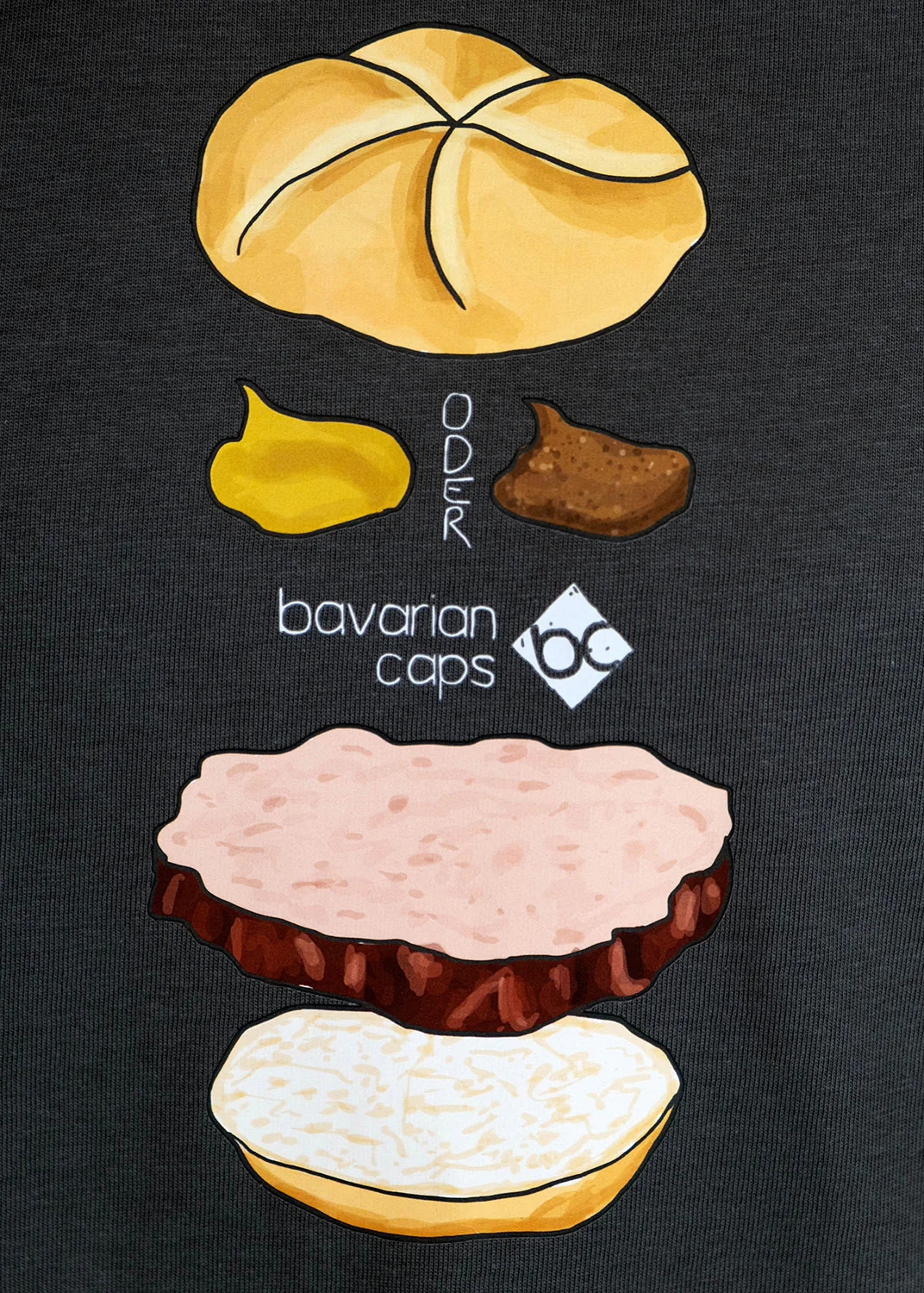 T-Shirt "Bavarian Burger" - anthrazit - Image 2