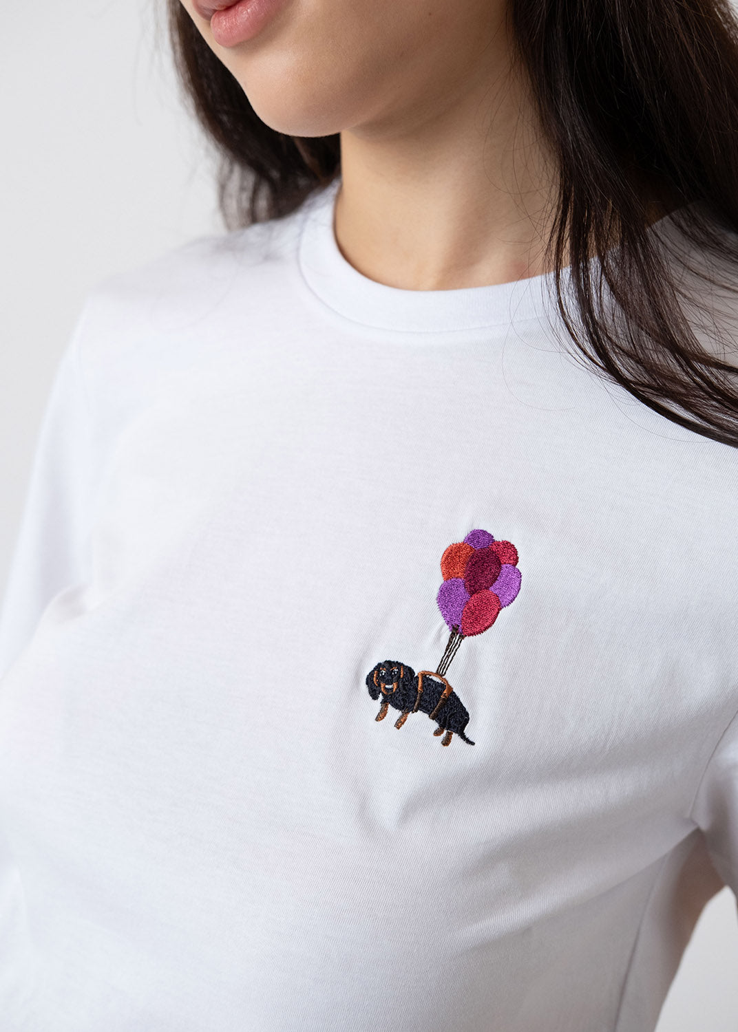 T-Shirt "Dackelexpress: Stick" - weiß - Image 3