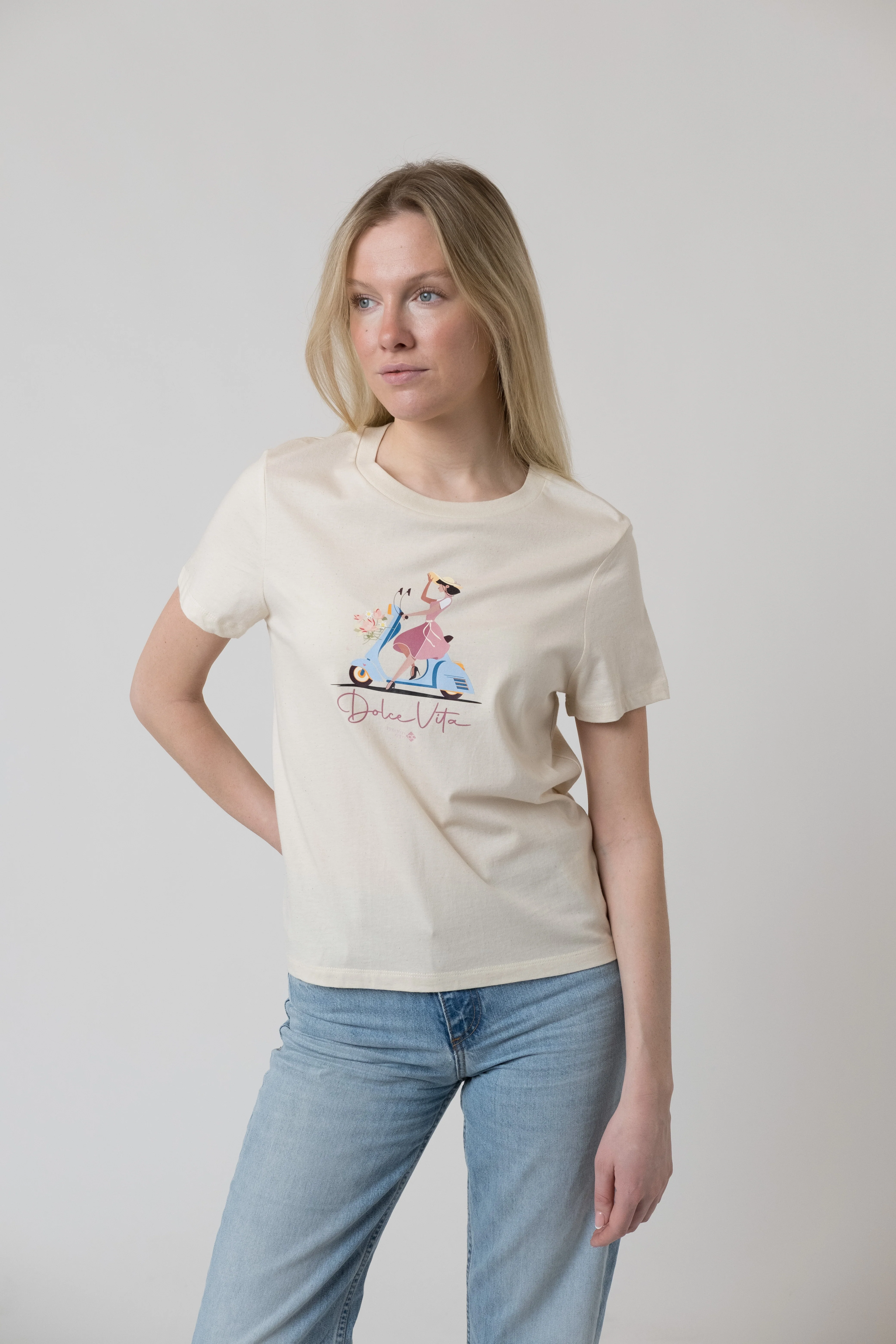 T-Shirt "Dolce Vita: Roller" - natur - Image 2