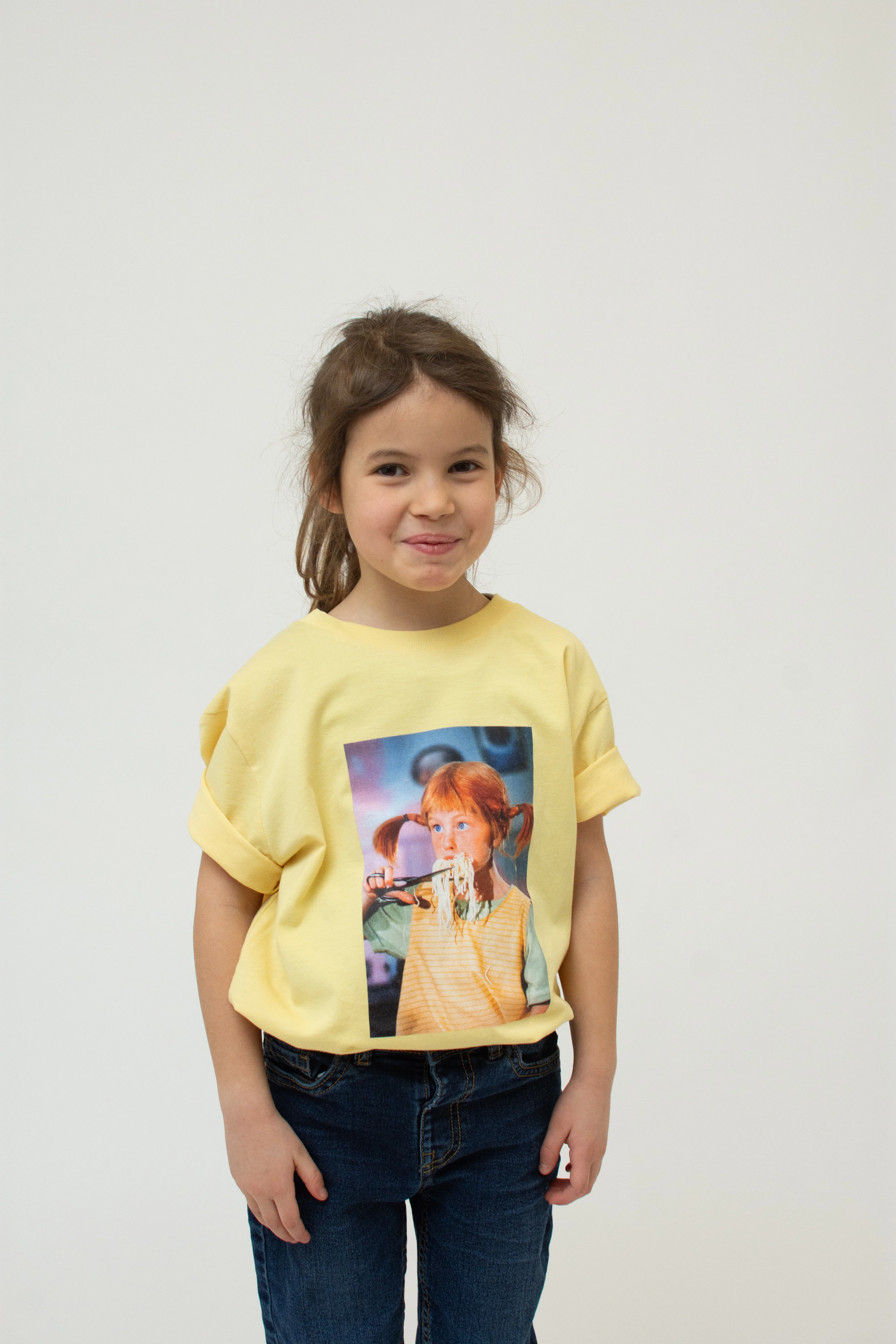 T-Shirt "Nudelparty" - gelb (Kinder) - Image 2