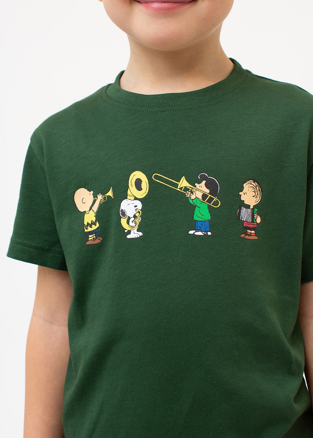 T-Shirt "Peanuts: Blaskapelle" - dunkelgrün - Image 3