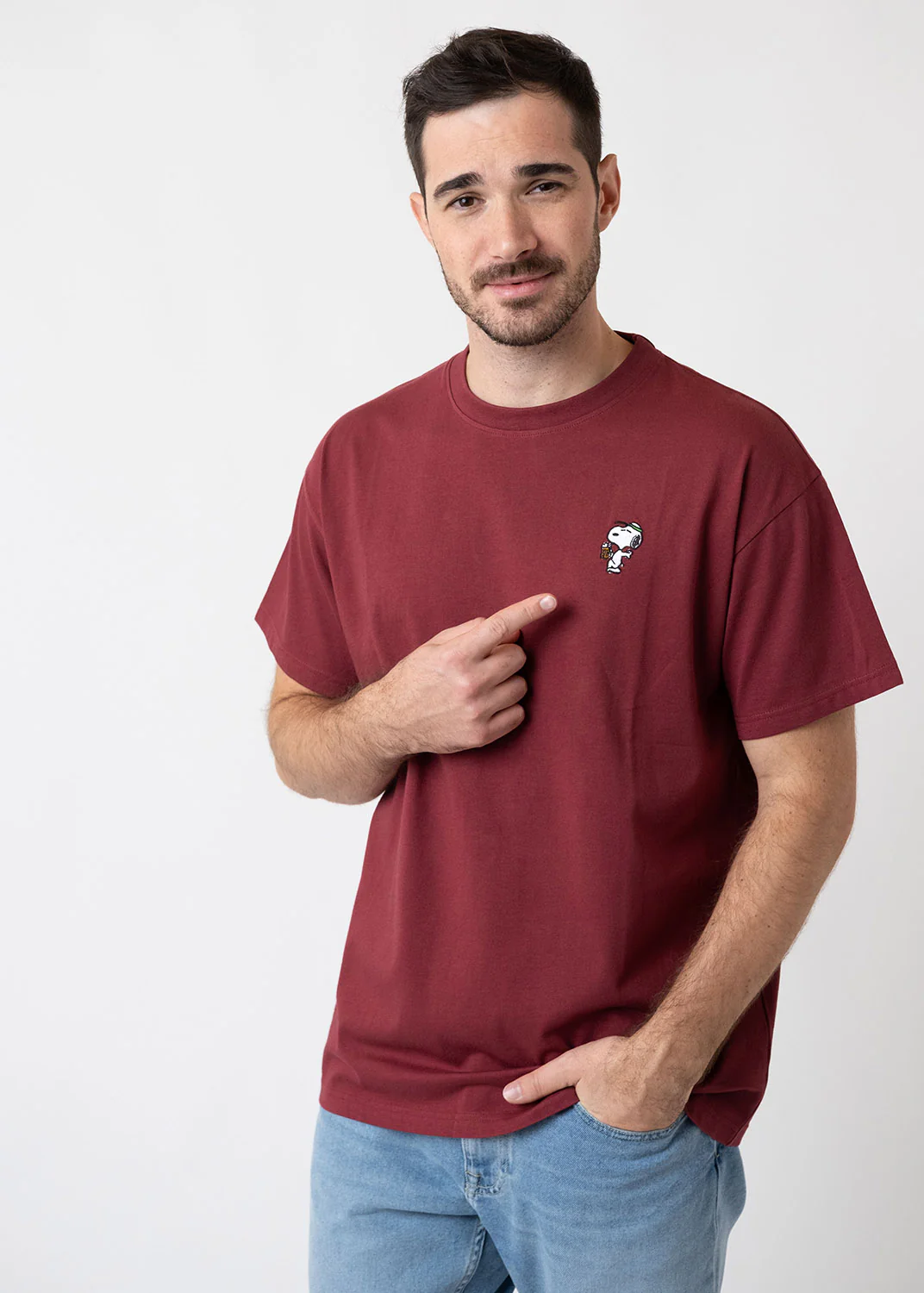 T-Shirt "Peanuts: Prost, Snoopy" - dunkelrot - Image 3