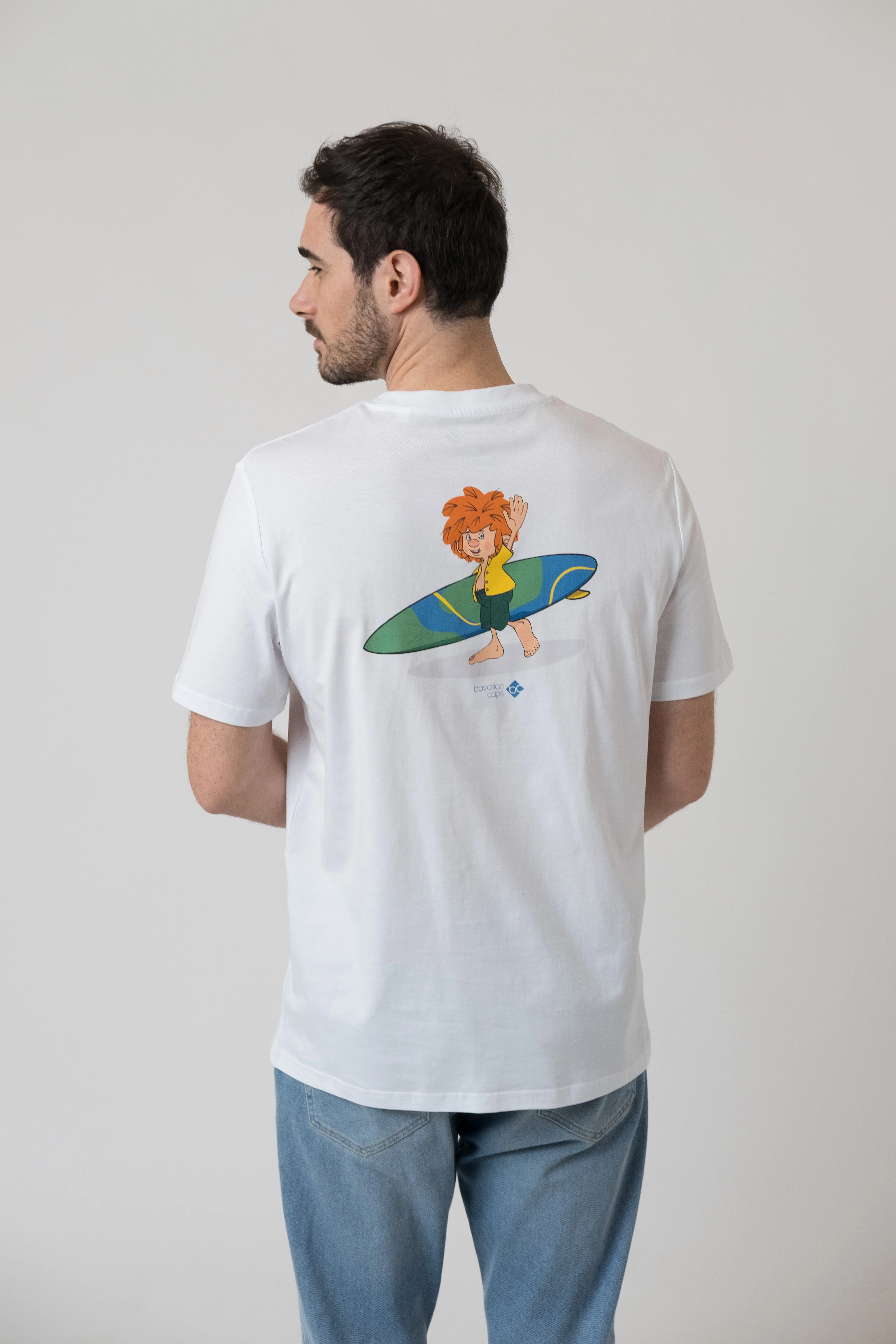 T-Shirt "Pumuckl surft" - weiß - Image 3