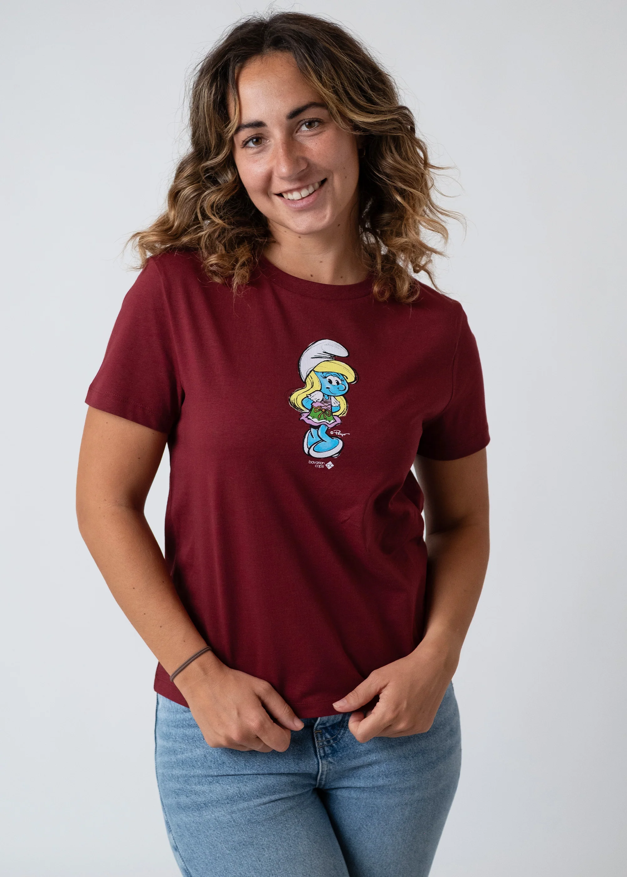 T-Shirt "Schlumpfine" - dunkelrot - Image 2