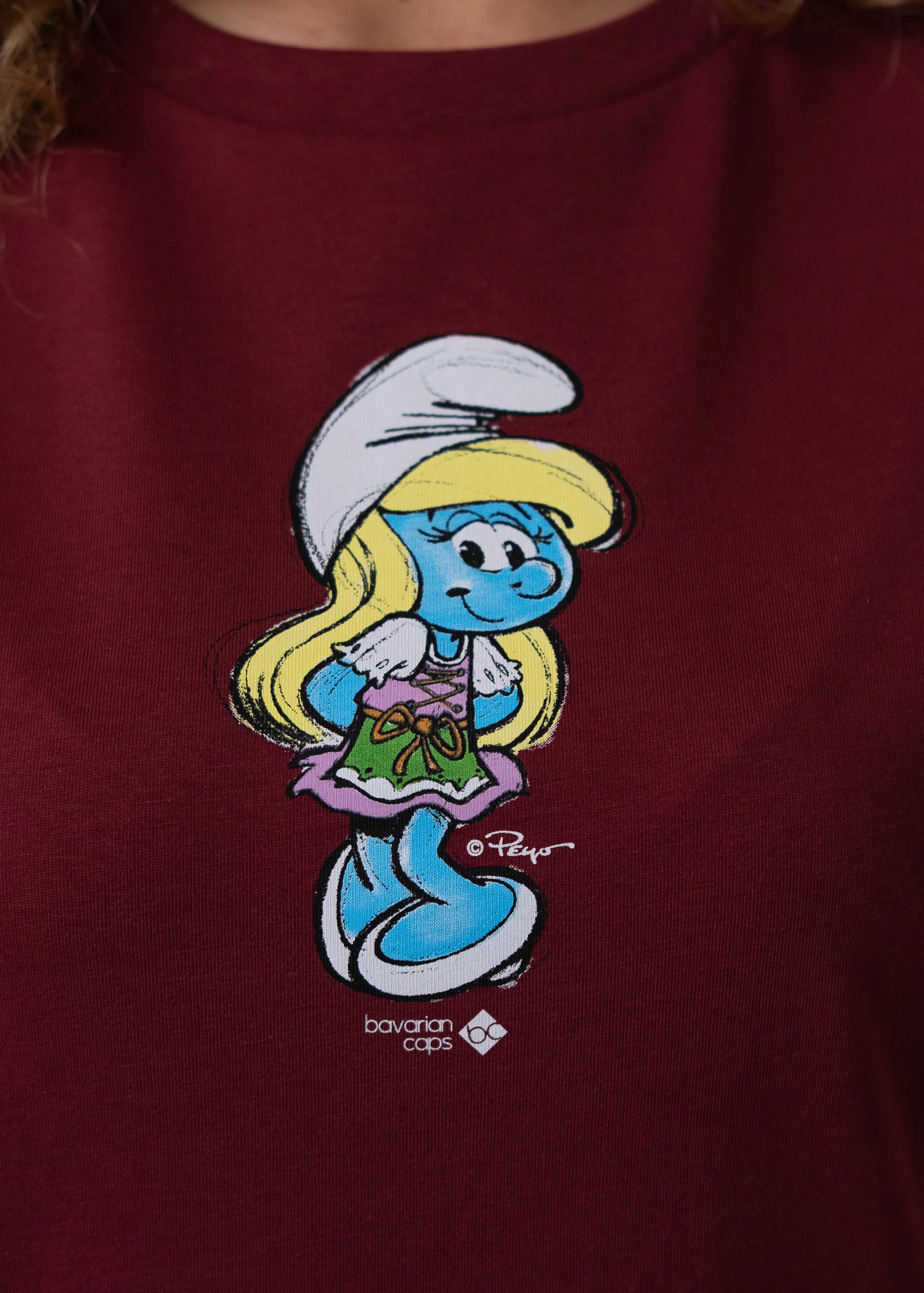 T-Shirt "Schlumpfine" - dunkelrot - Image 3